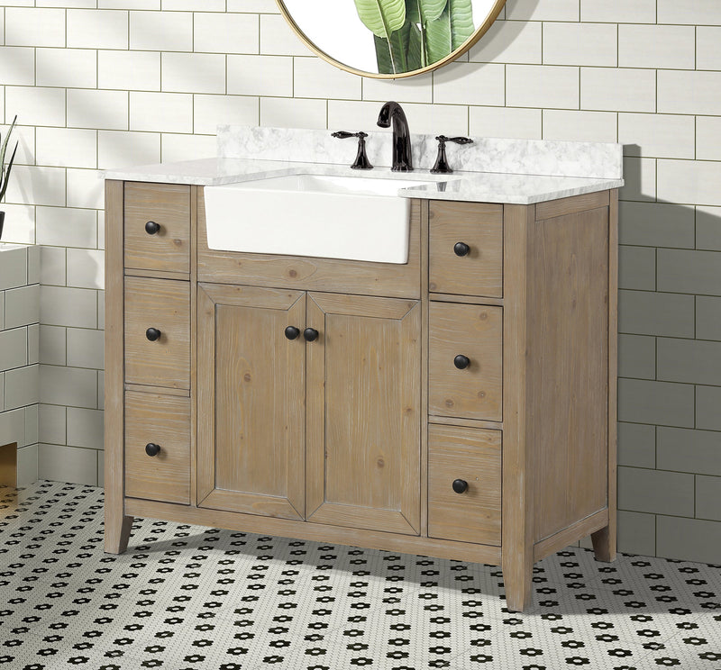 Sally 42" Bathroom Vanity Weathered Fir