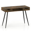 42.5" Mid Century Modern Writing Desk with Metal Leg and Drawers by LJGDeals