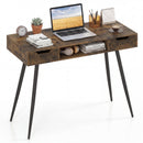 42.5" Mid Century Modern Writing Desk with Metal Leg and Drawers by LJGDeals
