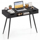 42.5" Mid Century Modern Writing Desk with Metal Leg and Drawers by LJGDeals