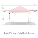 17 Feet x 10 Feet Foldable Pop Up Canopy with Adjustable Instant Sun Shelter by LJGDeals