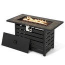 42 Inch 50000 BTU Propane Fire Pit Table with Ore Powder Surface by LJGDeals