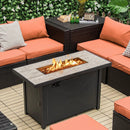 42 Inch 60000 BTU Propane Fire Pit Table with Ceramic Tabletop by LJGDeals