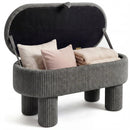 42 Inch Storage Ottoman Bench Corduroy Fabric Upholstered Foot Stool by DirectDeals