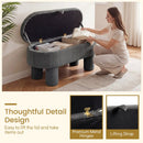 42 Inch Storage Ottoman Bench Corduroy Fabric Upholstered Foot Stool by LJGDeals