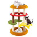 42 Inch Tall Modern Cat Tree Multi-Level with Padded Perch and Cat Bed by LJGDeals