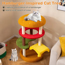 42 Inch Tall Modern Cat Tree Multi-Level with Padded Perch and Cat Bed by LJGDeals