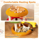 42 Inch Tall Modern Cat Tree Multi-Level with Padded Perch and Cat Bed by LJGDeals