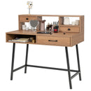 42-Inch Vanity Desk with Tabletop Shelf and 2 Drawers-Natural by LJGDeals