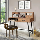 42-Inch Vanity Desk with Tabletop Shelf and 2 Drawers-Natural by LJGDeals