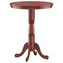 42 Inch Wooden Round Pub Pedestal Side Table with Chessboard by LJGDeals
