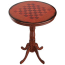 42 Inch Wooden Round Pub Pedestal Side Table with Chessboard by LJGDeals