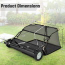 42 Inch Tow-Behind Lawn Sweeper with 26/27 Cu.FT Hopper Bag by LJGDeals