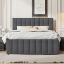 Upholstered Platform Bed With Twin Size Trundle And 3 Drawers by Unique Piece Furniture