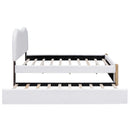 Upholstered Platform Bed With Wood Supporting Feet And Trundle by Unique Piece Furniture