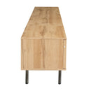78" TV Stand For TVs Up To 85" With Closed Storage, Living Room Entertainment Center - Natural Wood by HouseOfZazla
