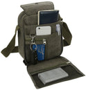 Crossbody Canvas Bag for Phone and Tablet Zipper Pockets by LJGDeals