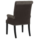 Norwich - Dining Arm Chair With Button Tufting And Rolled Top by HouseOfZazla