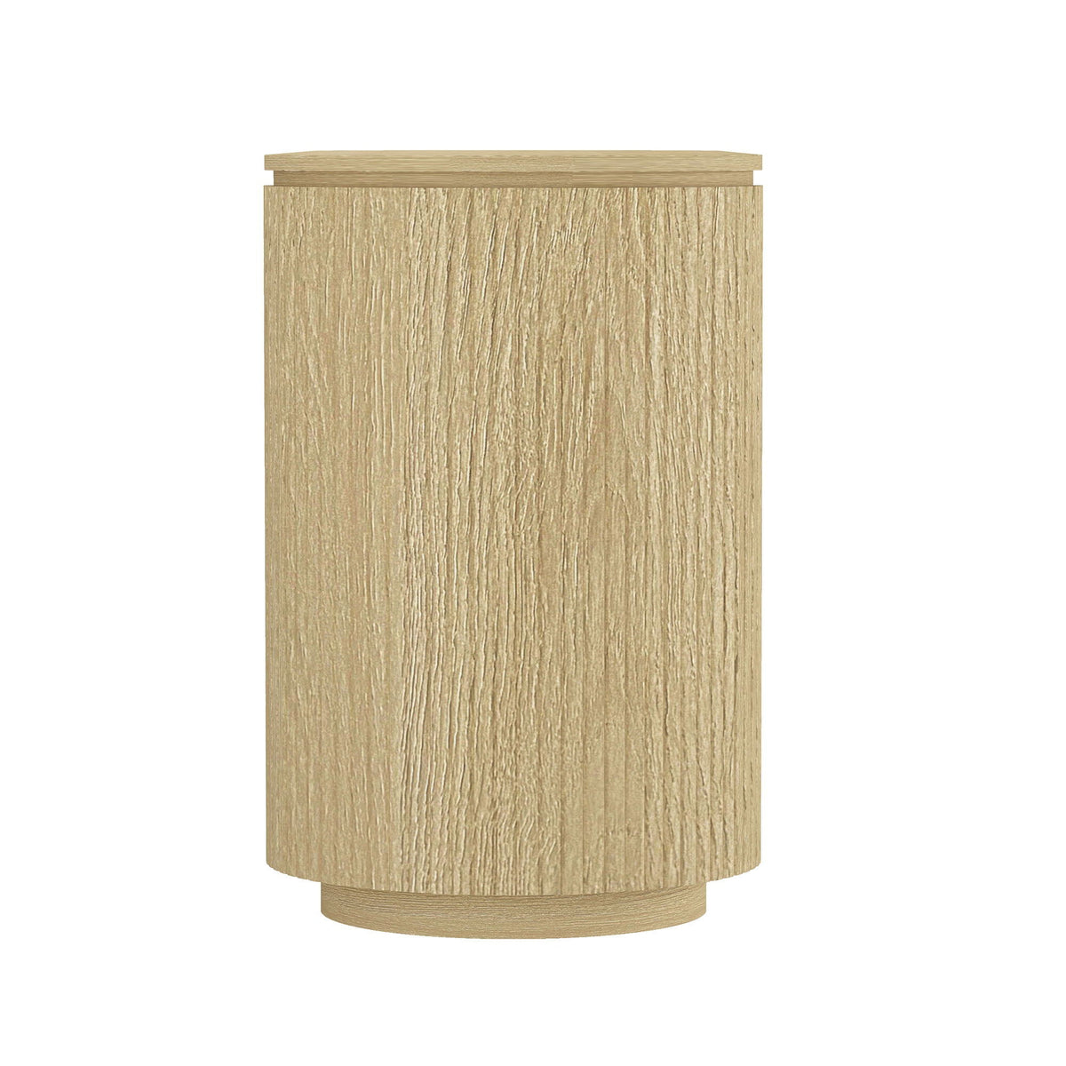 Olivia - Sideboard With 4 Adjustable Shelves With Handle Free Doors And Rounded Edges - Oak, photo 4 of 12