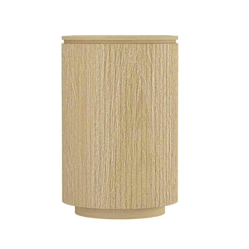 Olivia - Sideboard With 4 Adjustable Shelves With Handle Free Doors And Rounded Edges - Oak, photo 4 of 12