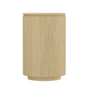 Olivia - Sideboard With 4 Adjustable Shelves With Handle Free Doors And Rounded Edges - Oak by HouseOfZazla