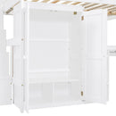 Loft Bed With Stairs, Bookshelf, Drawers, Desk & Wardrobe, Space Saving Multifunctional Furniture by HouseOfZazla