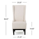 Alight Upholstered Dining Chair With High Back And Birch Wood Legs (Set of 2)