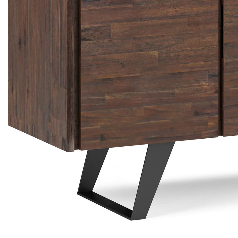 Lowry - Large 4 Door Sideboard Buffet - Distressed Charcoal Brown, photo 3 of 7