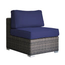 Elegant Outdoor Rattan Wicker 6 Person Seating Group With Cushions by HouseOfZazla