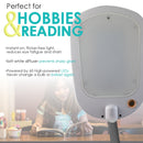 63"H Slim Design LED Bright Reader Natural Daylight Full Spectrum Floor Lamp Grey