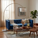 Ambient - Arch Floor Lamp With Large Shade - Gold / White by HouseOfZazla