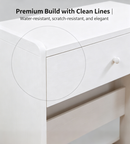 White Vanity Set with Smart LED Mirror
