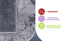 Marfi - 8' X 10' Abstract Area Rug - Silver / Blue