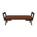 Mid-Century Bench With Wood Legs