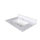 Bianco Carrara Venato Marble Vanity Top With Pre Drilled Faucet Hole And Undermount Sink by HouseOfZazla