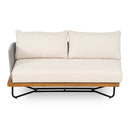 Lucca Outdoor 6 Seaters Acacia Wood and Rope Woven Patio Conversation Set