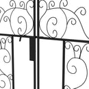 7.5' Metal Garden Arch with Gate, Garden Arbor Trellis for Climbing Plants, Roses, Vines, Wedding Arch for Outdoor Garden, Lawn, Backyard, Black