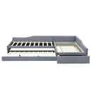 Upholstered Double Daybed With Trundle And Drawer