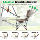 Reclining Camping Chair with Footrest – 4-Position Adjustable