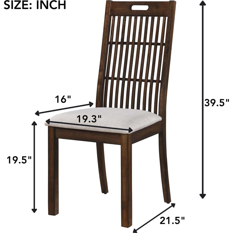 2 Pieces Set Dining Side Chair Rustic Modern Farmhouse Design Retro Design Easy to Assembly