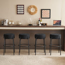 Round High Bar Stools (Set of 2), Contemporary Upholstered Dining Stools For Kitchens, Coffee Shops And Bar Stores by HouseOfZazla