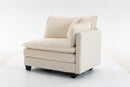 Modern 2-Seats Sectional Sofa with Waist Pillows