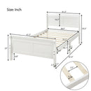 Platform Bed Frame Mattress Foundation Sleigh Bed With Headboard / Footboard / Wood Slat Suppor by HouseOfZazla