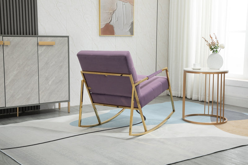 Accent Chair, leisure rocking chair with stainless steel feet