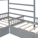 L Shape Platform Bed With 3 Storage Drawers by HouseOfZazla