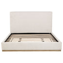 Knox Upholstered EASTERN KING Panel Bed Cream