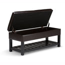 Cosmopolitan - Storage Ottoman Bench With Open Bottom - Tanners Brown by HouseOfZazla