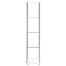 Bellatrix 3-shelf Clear Glass Curio Cabinet White