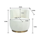 360 Degree Swivel Cuddle Barrel Accent Sofa Chairs, Round Armchairs with Wide Upholstered, Fluffy Velvet Fabric Chair for Living Room, Bedroom, Office, Waiting Rooms