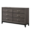 Contemporary 6 Drawer Dresser With Handles by Unique Piece Furniture